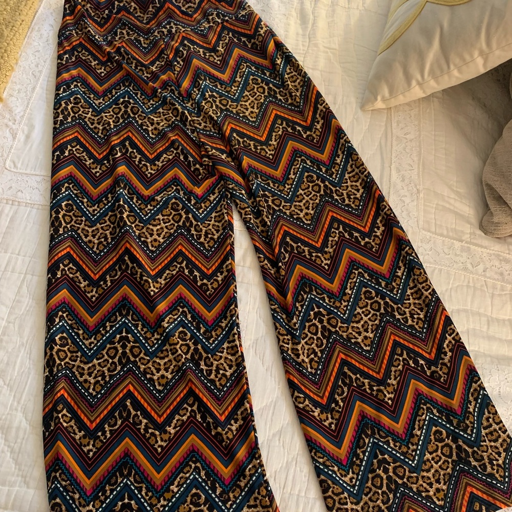 Small rayon multi color palazo